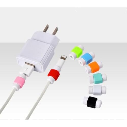 Cute Cable earphones Protector For iPhone Sansung Huawei Xiaomi USB Colorful Data Charger Earphone Cable Cover protetor de cabo