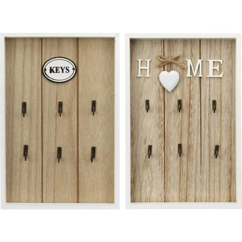 Wall Mounted Key Holder Wooden Key Organizer Hanger With 6 Hook Wall Decorative Holder Key Holder Wall Minimalist Wall Hook