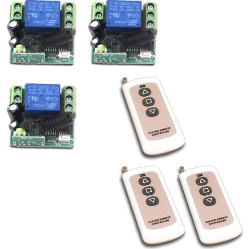 Newest Wireless Remote Control Switch Mini Relay 12V 1CH 10A Receiver Transmitter Remote ON/OFF Teleswitch 315Mhz / 433Mhz