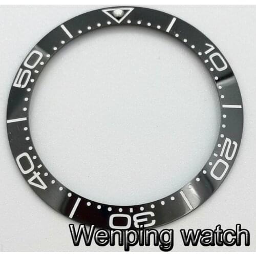 New 38mm high quality black ceramic bezel Insert fit 40mm watch case mens watch bezel