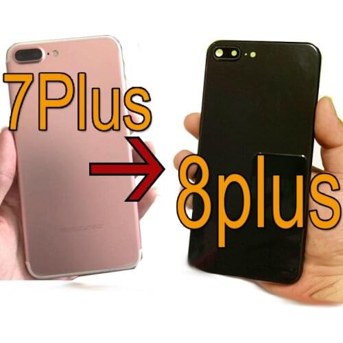 Original quality Glass Body Back housing For iPhone 7p like 8p Rear Battery Cover Case for iPhone 7p to 8p style Chassis