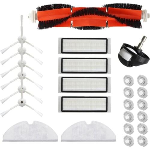 Suitable for Xiaomi Roborock Robot S50 S51 E35 Vacuum Cleaner Spare Parts Kits Mop Cloth HEPA filter Side Brush Roll Brush Wheel