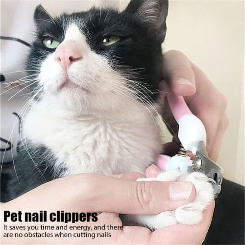 Professional Pet Nail Clippers Dog Cat Stainless Steel Two-Color Labor-Saving Nail Clippers Convenient Beauty Cleaning Supplies