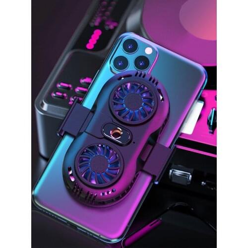 Mobile Phone Radiator Adjustable Portable Gaming Phone Cooler Cooling Fan Holder Heat Sink Universal For 4-6.5 Inches Phones