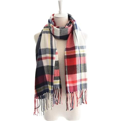 2020 Hot Sale Plaid Cashmere Women Scarf Winter Warm Whawl and Wraps Bandana Pashmina Soft Long Tassel Female Foulard Bufandas