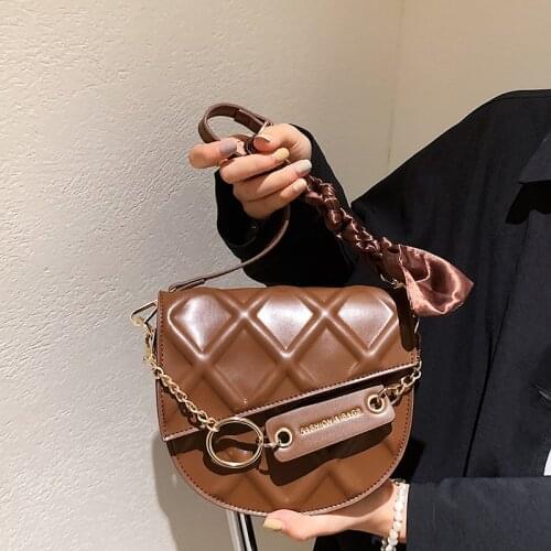 Crossbody Bags For Women 2021 Fashion Luxury Semicircle Saddle Bags Female Designer Handbags Pu Leather Shoulder Bag And Purse