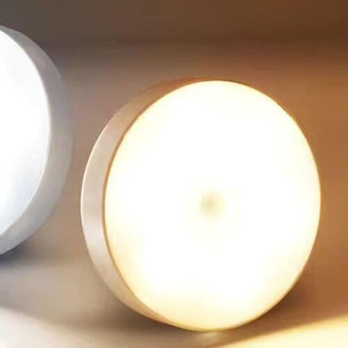 LED Motion Sensor Night Light USB Rechargeable Bedroom Wall Lamp Stairs Intelligent Body Light Sensor Lamp Home Energy-Saving