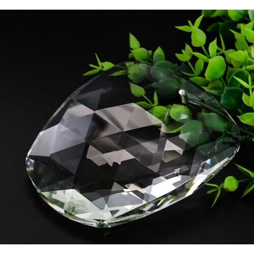120MM Grid Crystals Prism Apple Paperweight Suncatcher Shinning Chandelier Part Glass Faceted Rainbow Maker Home Wedding Decor