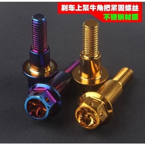 M8 Turn M6 Motorcycle Step Screw Bolt Flange Cap Outer Hexagon Hollow Cnc High-precision Motorcycle Brake Master Cylinder