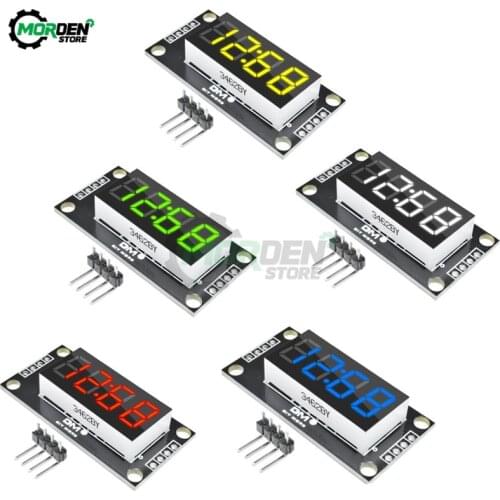 0.36Inch TM1637 4-Digit Digital LED Display Module For Arduino I/O 7 Segment Clock Red Green Blue Tube Serial Driver Board Pack