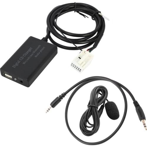 12Pin Interface Car Aux USB Bluetooth MP3 Music Adapter CD Changer Adapter for - Skoda Seat Quadlock