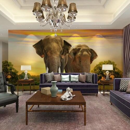 Beibehang papel de parede 3d photo print kids room wall decor wall paper murals nature elephant photo murals wallpaper landscape