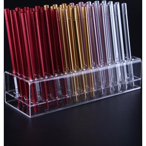 Clear 48 Grid Plastic Acrylic Eyebrow Pencil PenHolder Makeup Brush Pen Storage Box Clear Acrylic Display Stand Shelf 24*8*6cm