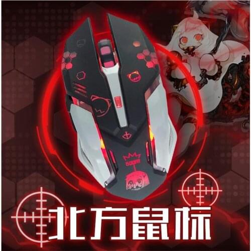 Anime Kantai Collection Hoppou USB Computer Mouse Wired Light Optical Laptop Gamer Gaming Mice Mouse Cosplay Holiday Gifts