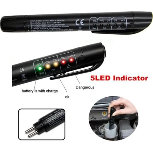 Brake Fluid Tester Automotive Brake Fluid Oil Detection Test Pen Detector for DOT3 DOT4 DOT5.1 Auto Tester Tool