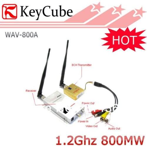 Aycube Hot Wholesale 800mW wireless AV Sender Audio Video transmitter and Receiver Kit 8 Channel 0.8W