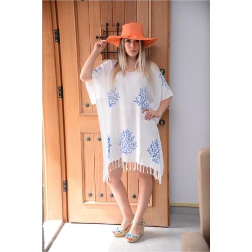 White Pareo Cotton Swimsuit for women Style womens swimwear 2021 Dress Sexy Summer dress Womens tube top White Handmade