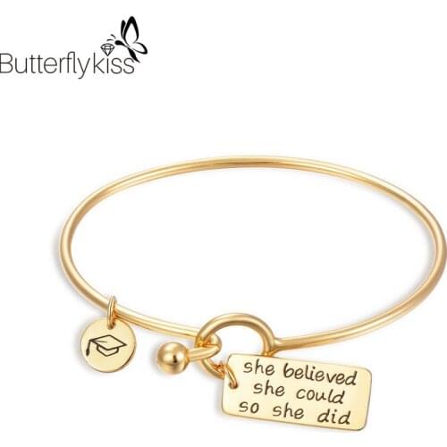BK Graduation Anniversary Bracelets For Students Real s925 Encourage Children Fine Jewelry Gift To Classmates And Friends