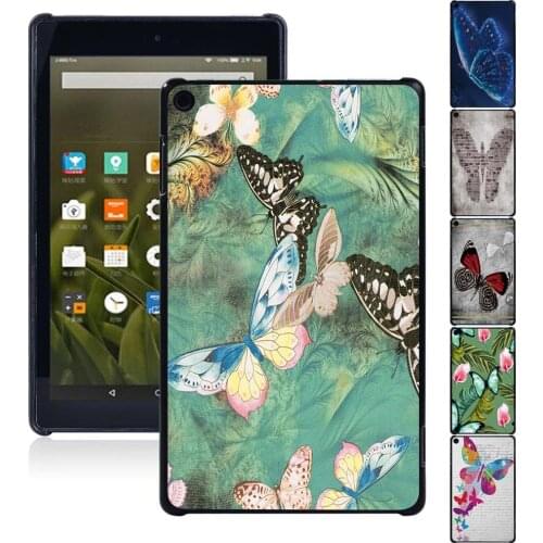 Tablet Case for Fire Plus 10th Gen 2020/Fire 7 5/7/9th Gen/HD 8/HD 10/Fire HD 8 Plastic Slim Protective Shell+Stylus