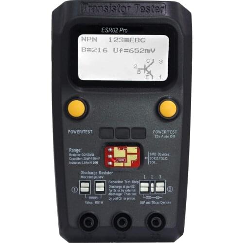 Digital Transistor Tester SMD Electronic Components Meter Diode Triode Capacitor MOSFET Resistor Inductance Checker