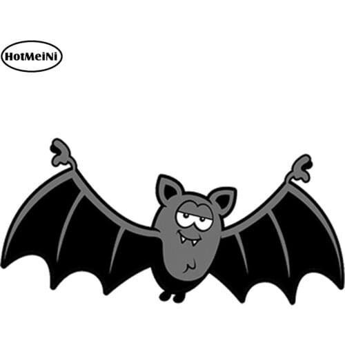 HotMeiNi 13cm x 6cm Car Sticker Cartoon Bat Vinyl Sticker Laptop Travel Luggage Decal Waterproof Car Styling Accessories
