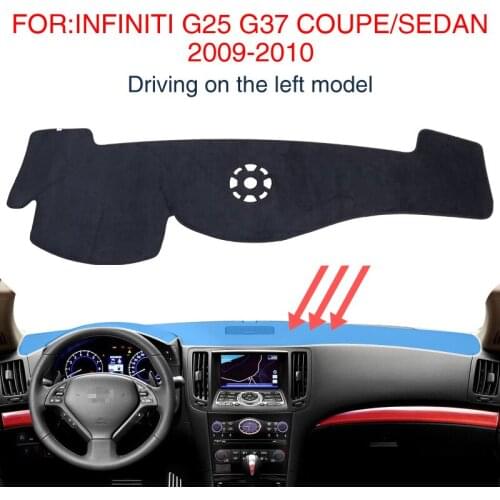 Smabee Dash Mat for INFINITI G25 G37 Coupe/Sedan 2007-2015 G37 Accessories Anti-Slip Dashmat Black Carpet Car Dashboard Pad