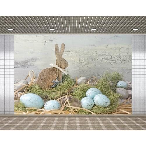 Lyavshi Wooden Board Easter Eggs Rabbit Baby Photography Backgrounds Photographic Backdrops For Photo Studio