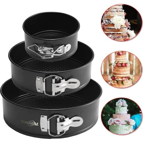 Tomoral Cake Tin Set,Nonstick and Leakproof 3 Pieces (4"/7"/9") Cake Pan/Springform Cake Tin/Cheesecake Pan Set