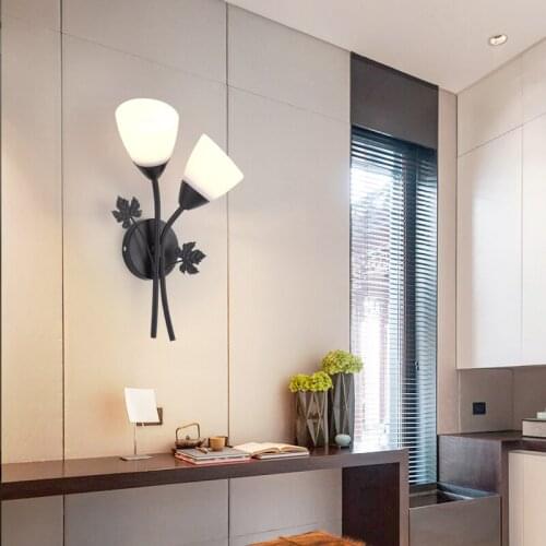 Nordic Wall Lamp Bedroom Bedside Lamp Modern Simple Corridor Stairway Wall Bathroom Mirror Headlamp Golden Lamp