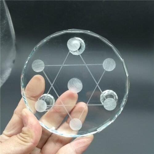 New 7 star plate Asian Quartz Crystal Healing Ball Sphere Stand