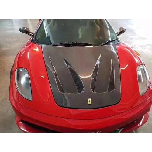 Carbon Fiber Front Bumper Engine Hood Bonnet Vent Cover For Ferrari F430 2005 2006 2007 2008 2009
