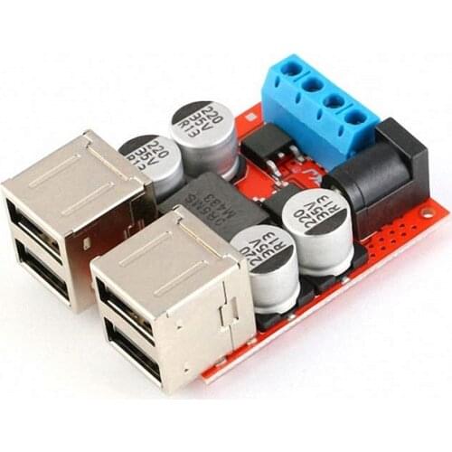8V-35V to 5V 8A Step Down Converter Buck Step Down Power Supply Module 4 port USB for Phone Charger