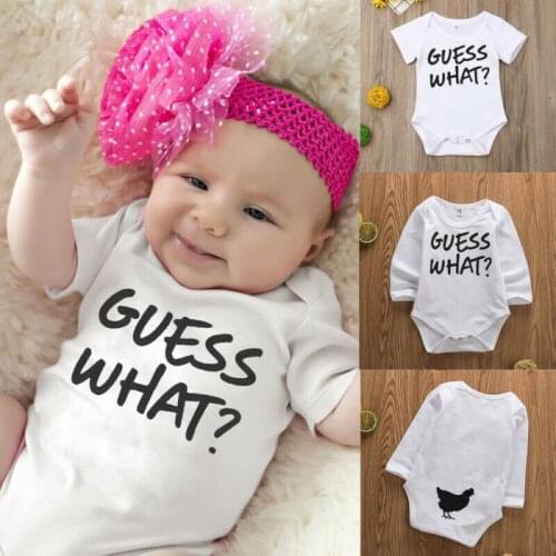 0-18M Casual Newborn Baby Boy Girl Long Short Sleeve Printing Cotton Bodysuit Jumpsuit Playsuit Outfits Summer Autumn Clothes