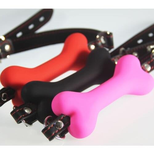 Bone Gag Adult Fetish Stopper mute Sex games toys harness Boutique Strict Silicone Bit restraint Bondage Gear Pony&Puppy Play