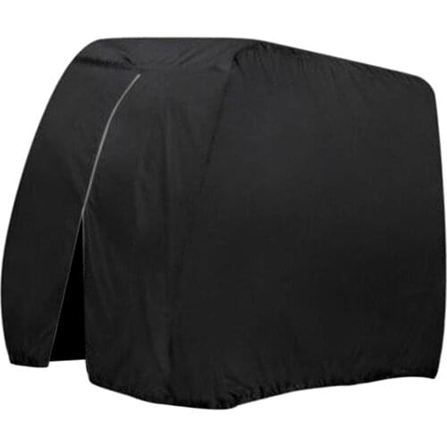 Collapsible Anti-Dust Golf Cart Cover Zippered Rear Club&Storage Bag
