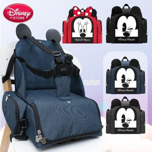 Disney Bags Mummy Maternity Diaper Bag Large Nursing Travel Backpack Designer Sitting Stool Stroller Baby Care Nappy Bag