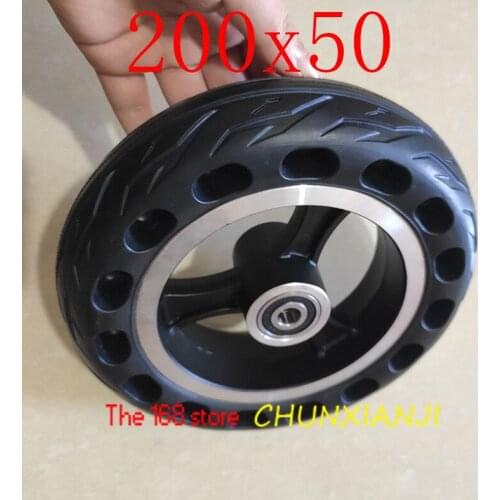 High quality 200x50 solid wheel Explosion-proof Electric Bike Scooter tyres 8 inch Motorcycle Solid Tires Bee Hive Holes