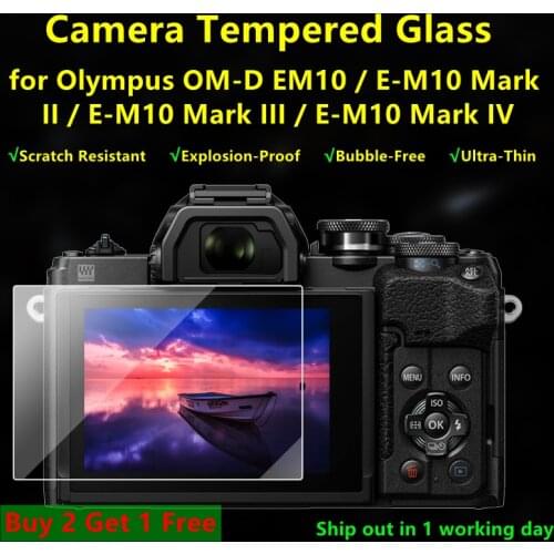 OMD EM10 Mark IV 4 Camera Glass Hardness Tempered Glass Ultra Thin Screen Protector for Olympus OM-D EM10 E-M10 Mark II 2 III 3
