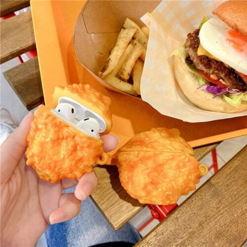 Fried chicken For AirPods 1 2 earphone case for AirPods Pro Case Cute cartoon headphone Cover Protect Wireless Headset cover