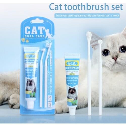 Pet Toothbrush Toothpaste Kit Dog Brush Addition Bad Breath Tartar Teeth Care Dog Cat Cleaning Mouth Dog toothbrush Pet Supplies