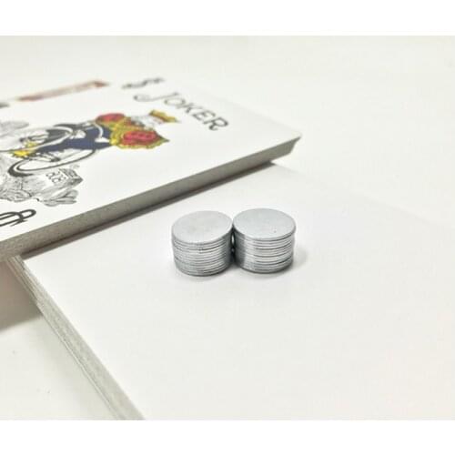 10pcs Magnet 10*0.5mm/10*0.6mm Magic Accessories Close Up Magic Tricks Props Gimmicks Illusions Magic Card Magia