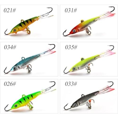 12g/7.1cm Ice Hook Fishing Lures Artificial Hard Swim Bait Winter Crankbait Lure Balancer Tackle