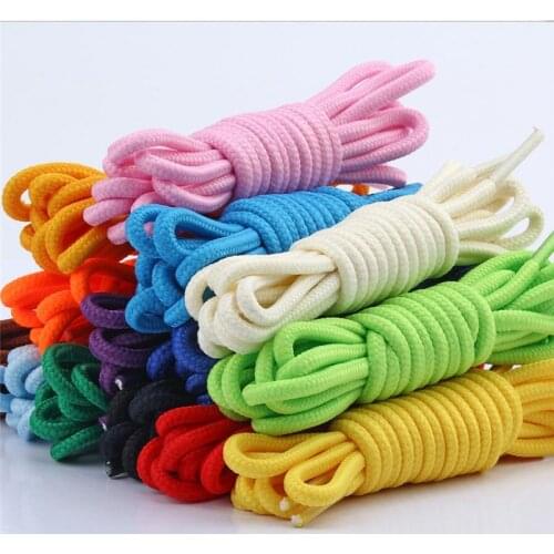 120Cm Round Shoelaces Sneaker Shoe Laces Strings Shoelaces Solid Color Bootlaces Sport Boot Lace Athletic Shoes String