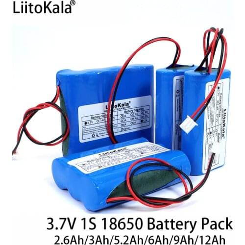 3.7V 18650 Li-ion Battery Pack1S 2600/3000/ 5200/6000/9000/12000mAh Fishing LED Light Bluetooth Speaker 4.2V Emergency batteries