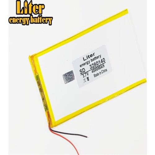 3280140 3.7v 4000mah( real 4000mah) bateria li-ion para v88, v971 m9, tablet pc, 3.2*80*140mm