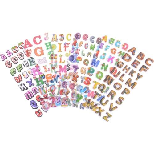 6sheets/lot kids rooms bubble Stickers 3D Cartoon 26 english letters school study Scrapbook Puffy PVC Stickers