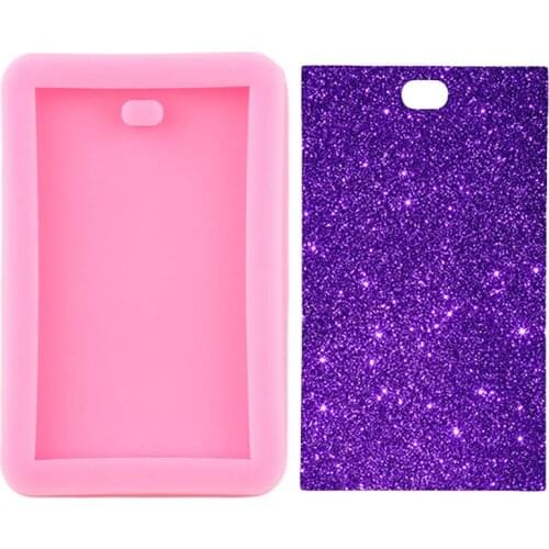 Shiny Rectangle Keychain Mould Silicone Epoxy Resin Mold Necklace Jewellery Making Molds Chocolate Clay Fondant Moulds