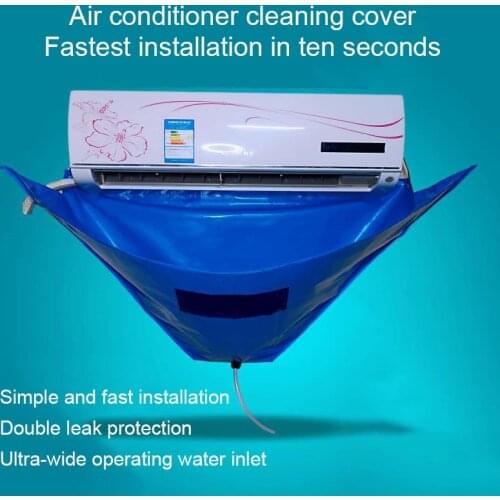Air Conditioner Cleaning Cover With Water Pipe Waterproof Air Conditioner Below 1.5P Cleaning Dust Protection Cleaning Cover Bag