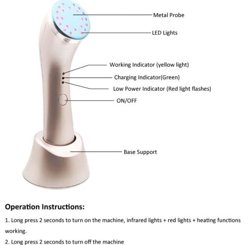 Infrared Heating Therapy Photon Rejuvenation Skin Tightening Device Collagen Stimulate Wrinkle Fine Line Remove Facial Neck Care