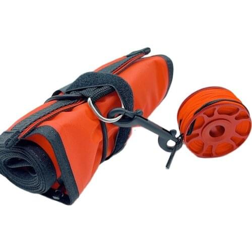 1.5/1.8CM Diving SMB Buoy Set Surface Marker Signal Tube Dive Spool Rollers Buoy Underwater Diving Equipment Diving Snorkeling